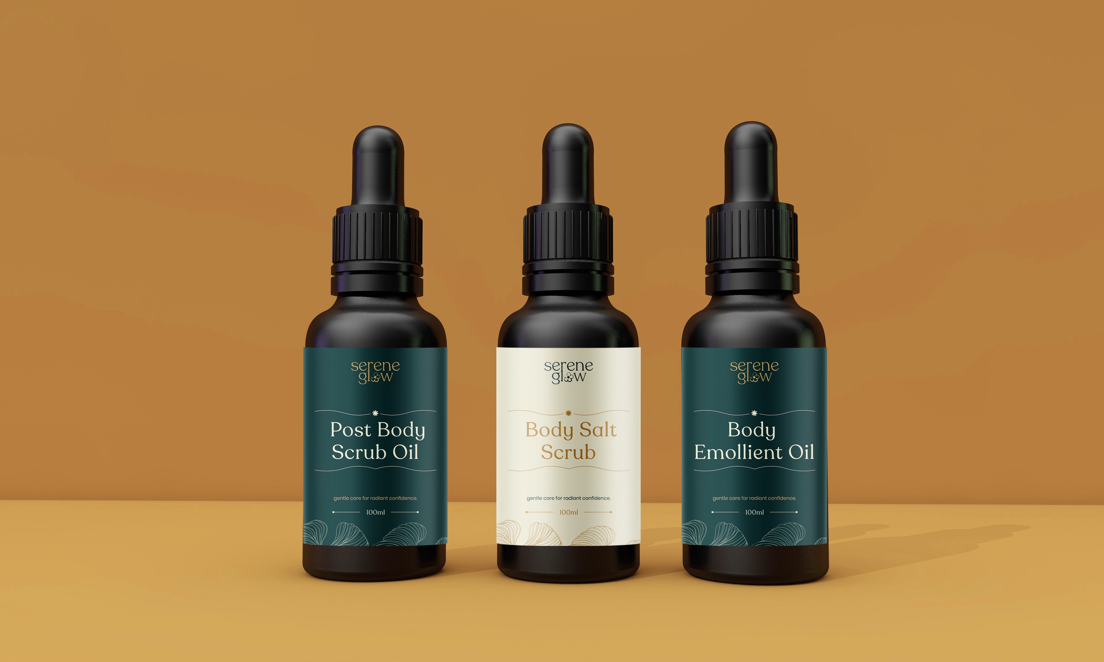 Serene Glow Body Care Bundle – Moisturizing Body Oil & Salt Scrub
